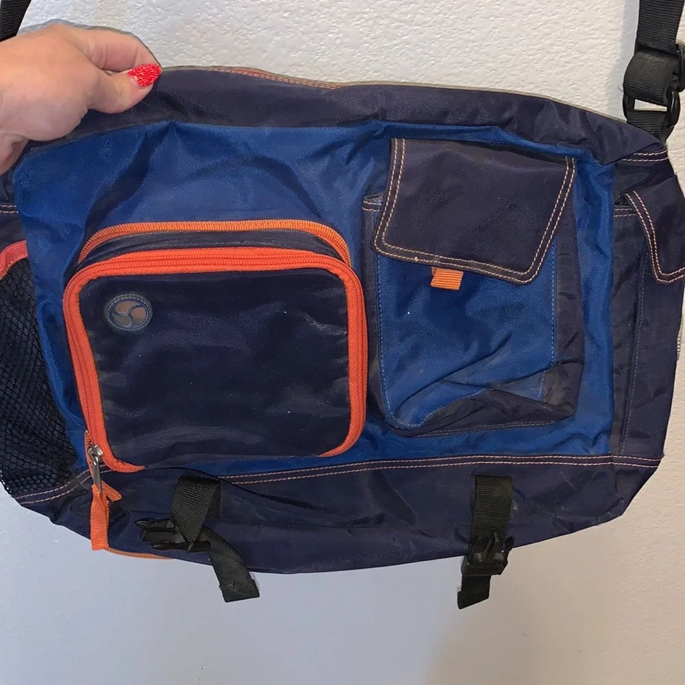 Gap blue orange BSU colors college laptop bag